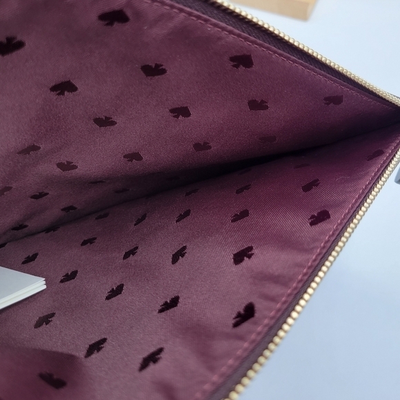 Kate Spade Large Zip Pouch Ella Classic Plaid - Picture 5 of 7